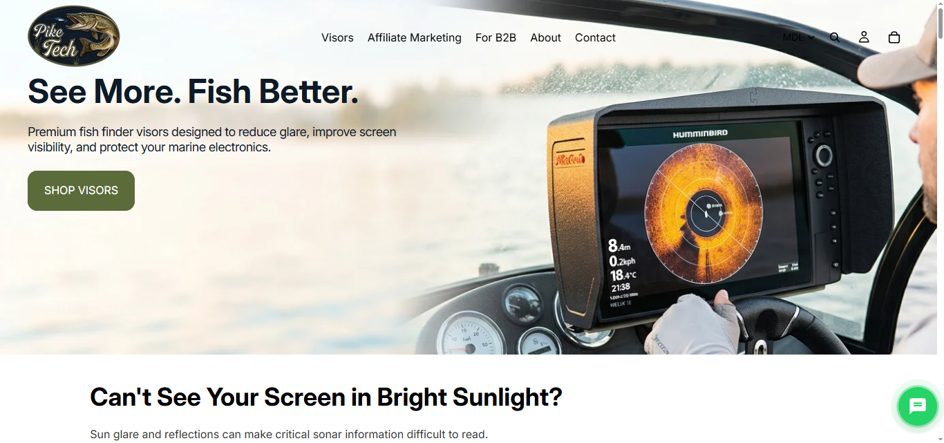 Fishfinder Visor | PikeTech PRO Screen Protector – Pike Tech
