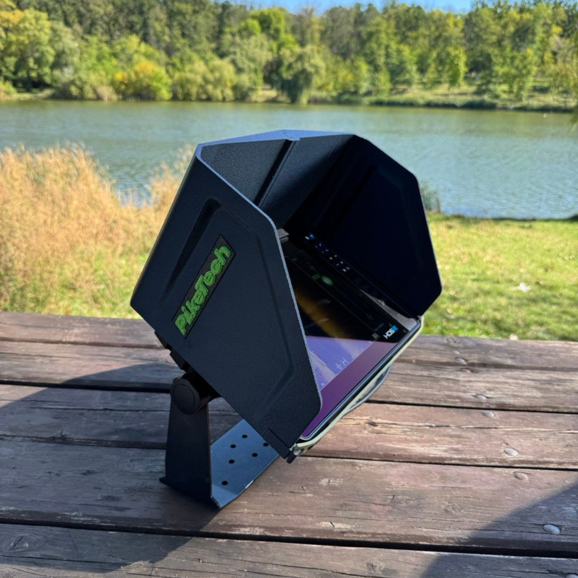 Close-up view of durable ASA technical plastic used in PikeTech PRO Visor construction