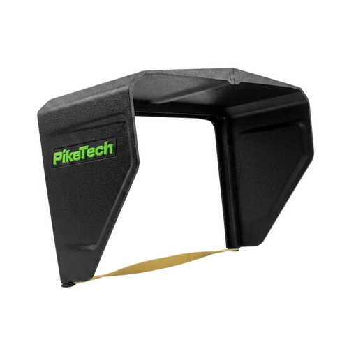 PikeTech PRO Visor installed on a Garmin fish finder for improved screen visibility and glare reduction