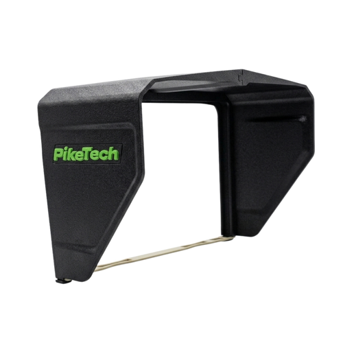 PikeTech PRO Visor installed on a Humminbird HELIX fish finder for improved visibility and glare reduction