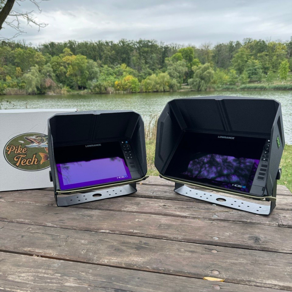 Detailed finish and precision craftsmanship of PikeTech PRO Visor for Lowrance fish finders