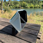 Lowrance fish finder protected from direct sunlight with PikeTech PRO Visor